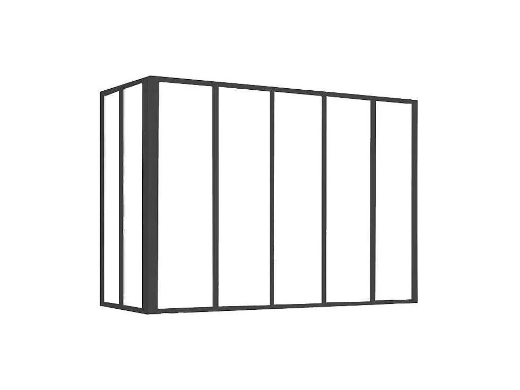 Divisória De Ambiente*Vente-unique Divisória De Canto De Atelier Em Aluminio Termolacado C150 X L60 X A130 Cm Preto - Bayview