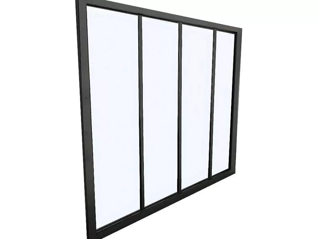 Divisória De Ambiente*Vente-unique Divisória De Canto De Atelier Em Aluminio Termolacado C150 X L60 X A130 Cm Preto - Bayview