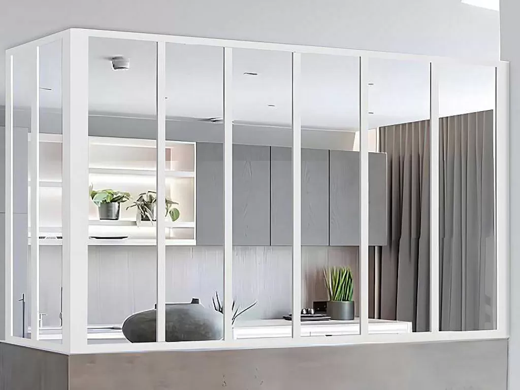 Divisória De Ambiente*Vente-unique Divisória De Canto De Atelier Em Aluminio Termolacado C180 X L60 X A130 Cm Preto - Bayview