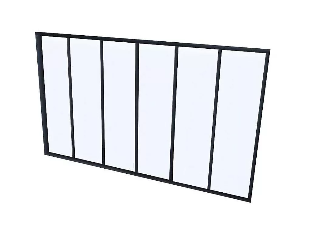 Divisória De Ambiente*Vente-unique Divisória De Canto De Atelier Em Aluminio Termolacado C180 X L60 X A130 Cm Preto - Bayview