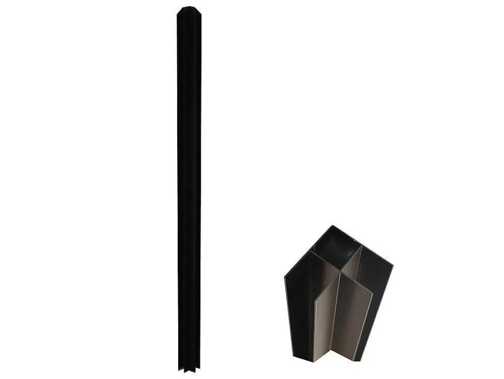 Divisória De Ambiente*Vente-unique Divisória De Canto De Atelier Em Aluminio Termolacado C180 X L60 X A130 Cm Preto - Bayview