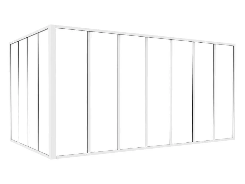 Divisória De Ambiente*Vente-unique Divisória De Canto De Atelier Em Aluminio Termolacado C210 X L120 X A105 Cm Branco - Bayview