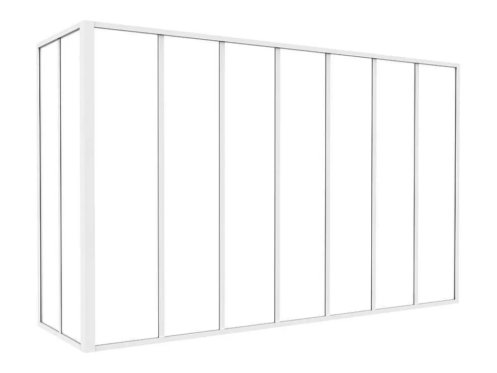 Divisória De Ambiente*Vente-unique Divisória De Canto De Atelier Em Aluminio Termolacado C210 X L60 X A130 Cm Branco - Bayview