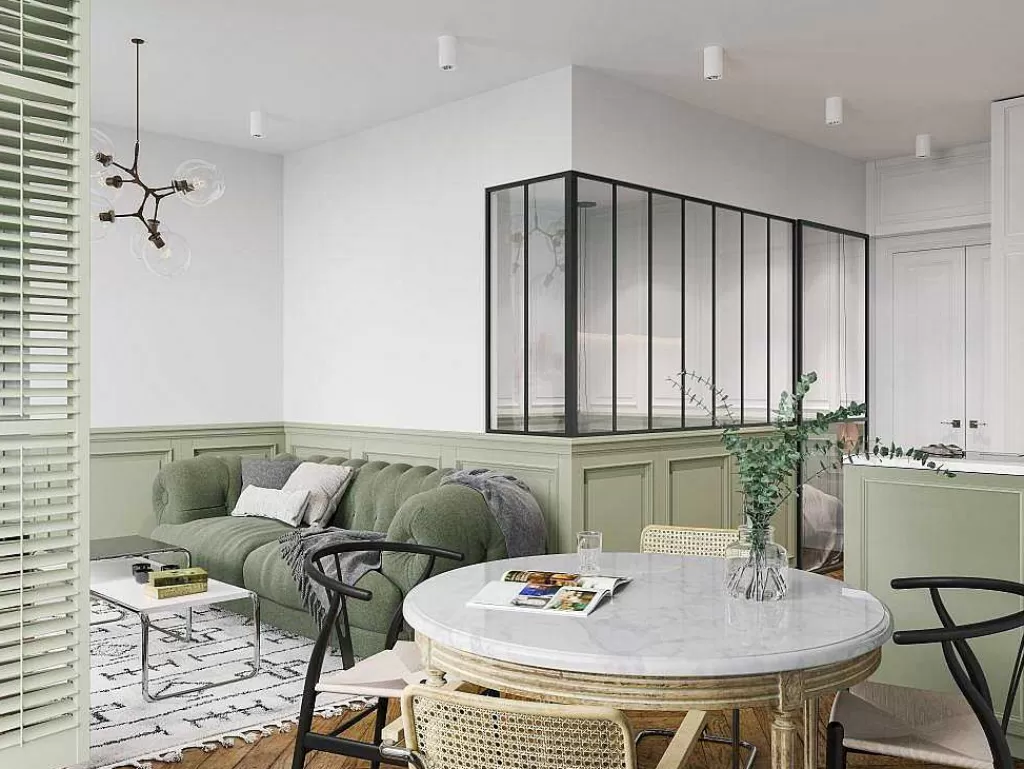 Divisória De Ambiente*Vente-unique Divisória De Canto De Atelier Em Aluminio Termolacado C210 X L60 X A130 Cm Preto - Bayview
