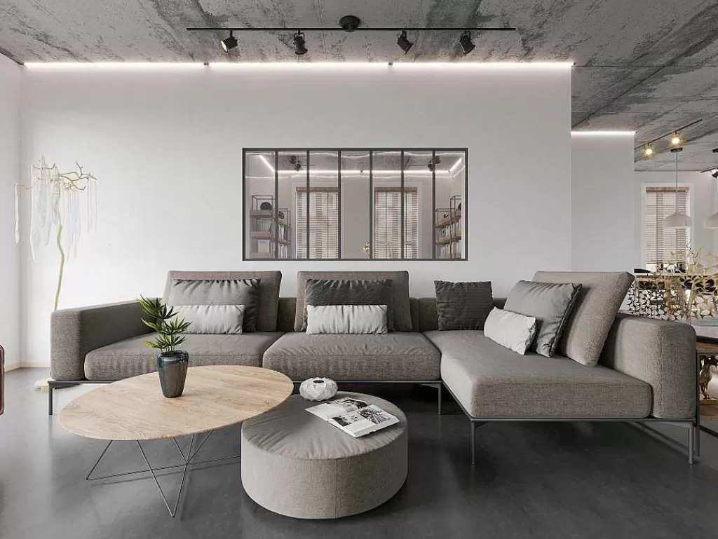 Divisória De Ambiente*Vente-unique Divisória De Vidro Em Aluminio Termolacado 210 X 105 Cm Preto - Bayview
