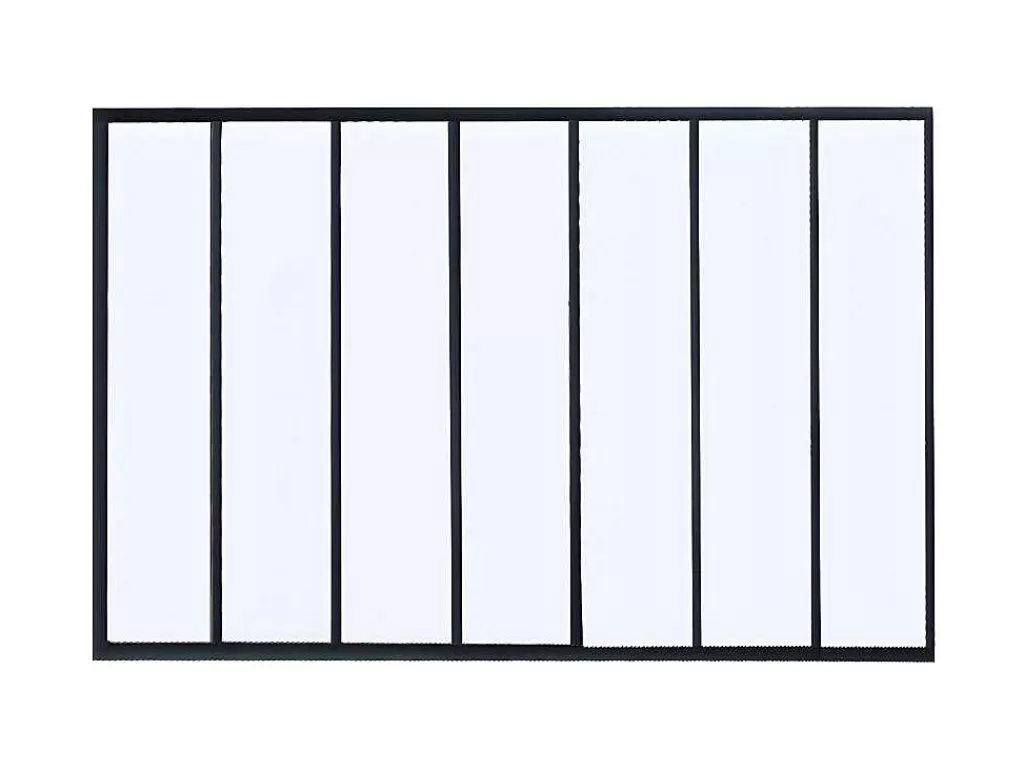 Divisória De Ambiente*Vente-unique Divisória De Vidro Em Aluminio Termolacado 210 X 105 Cm Preto - Bayview