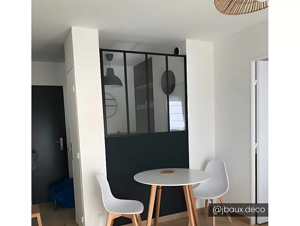 Divisória De Ambiente*Vente-unique Divisória De Vidro Em Aluminio Termolacado Preto - 120X105 Cm - Bayview