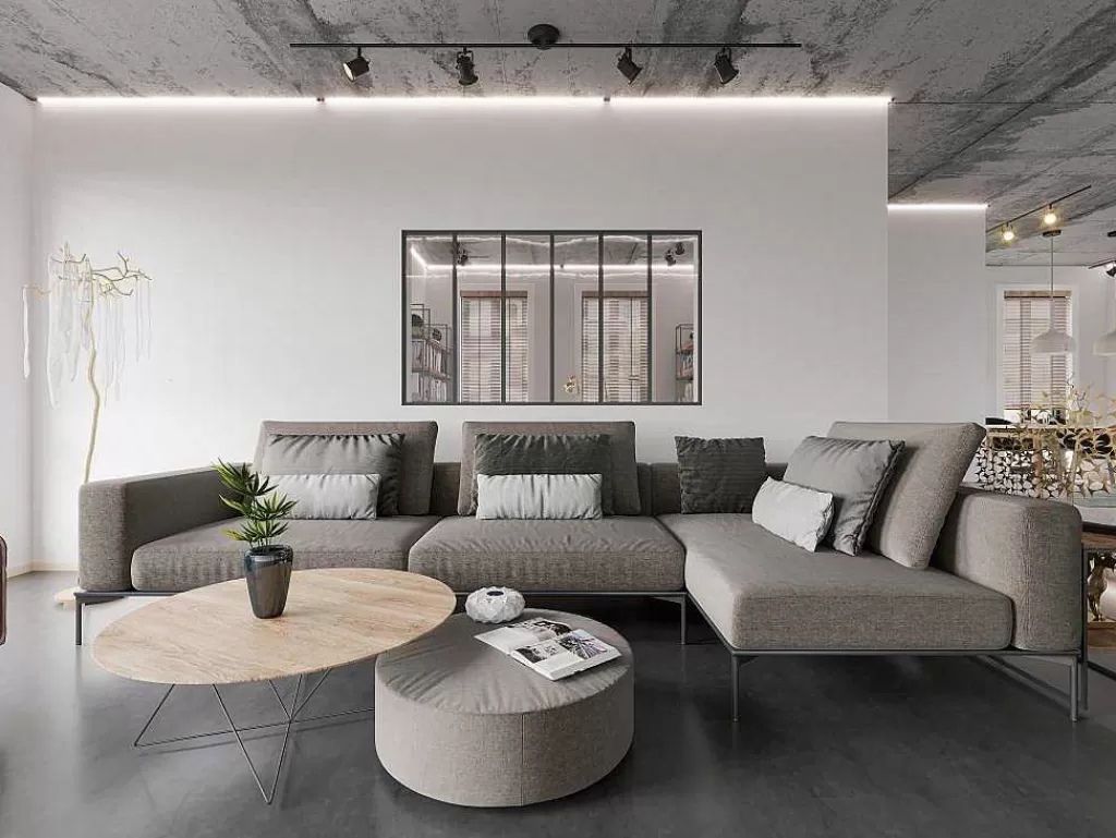 Divisória De Ambiente*Vente-unique Divisória De Vidro Em Aluminio Termolacado Preto - 180X105 Cm - Bayview