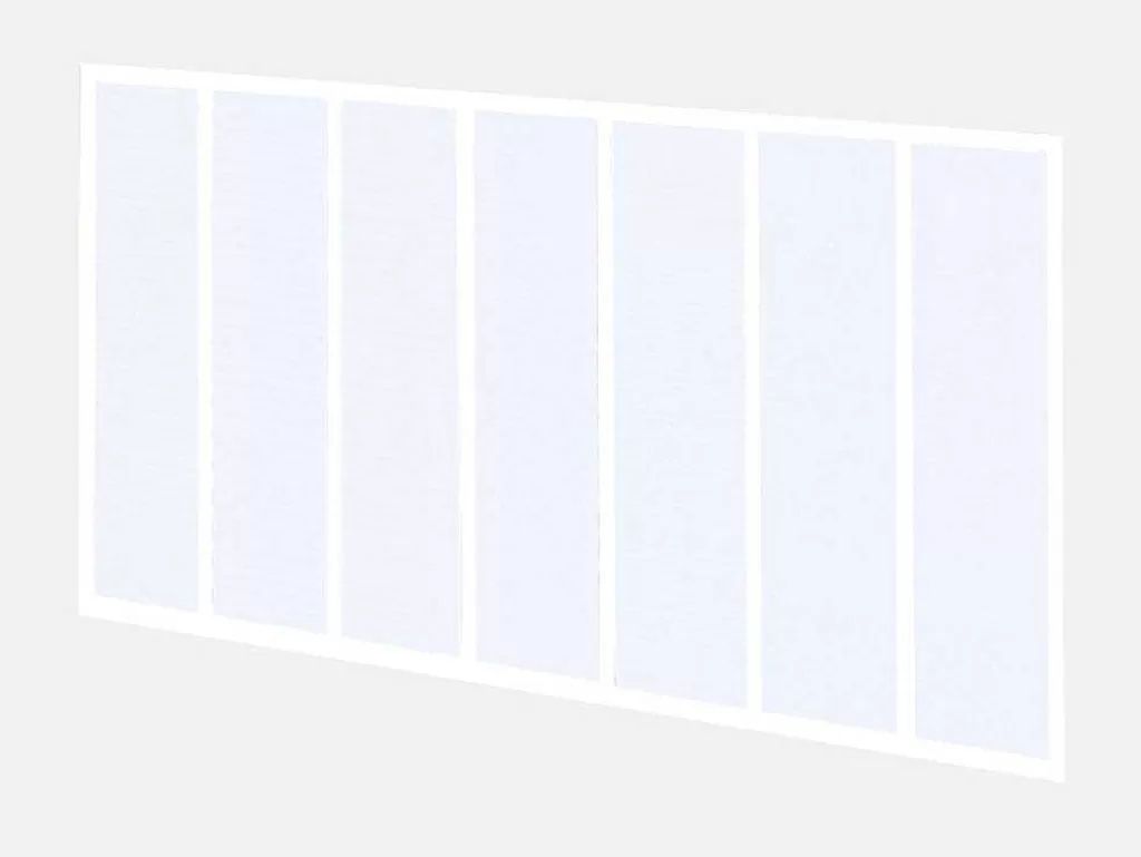 Divisória De Ambiente*Vente-unique Divisória De Vidro Para Atelier Em Aluminio Termolacado 210X105 Cm Branco - Bayview