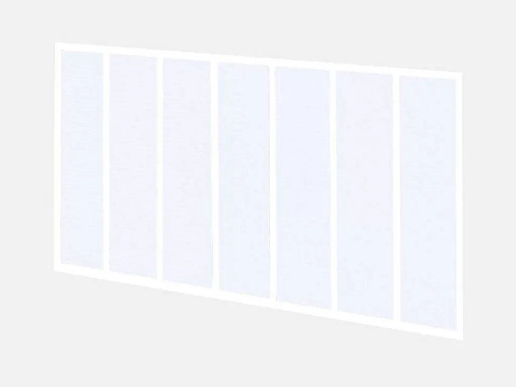 Divisória De Ambiente*Vente-unique Divisória De Vidro Para Atelier Em Aluminio Termolacado 210X130 Cm Branco - Bayview