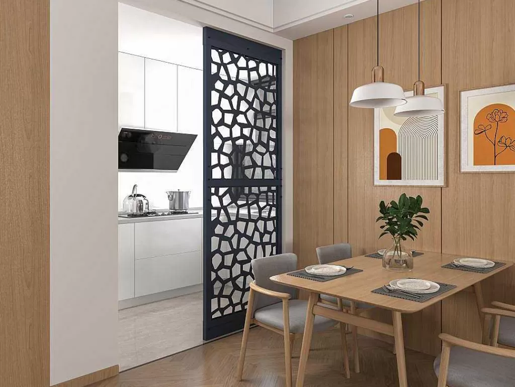 Divisória De Interior*Vente-unique Divisória Em Aco Galvanizado L88 X A245 Cm Antracite Altura Ajustavel - Laduna