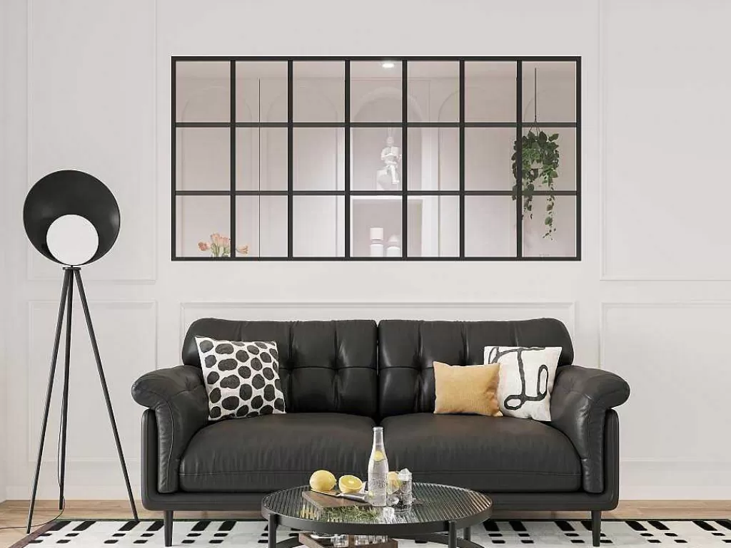 Divisória De Ambiente*Vente-unique Divisória Estilo Estufa Aluminio Termolacado 210X105 Cm, Preto - Oransa
