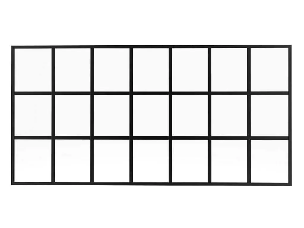 Divisória De Ambiente*Vente-unique Divisória Estilo Estufa Aluminio Termolacado 210X105 Cm, Preto - Oransa