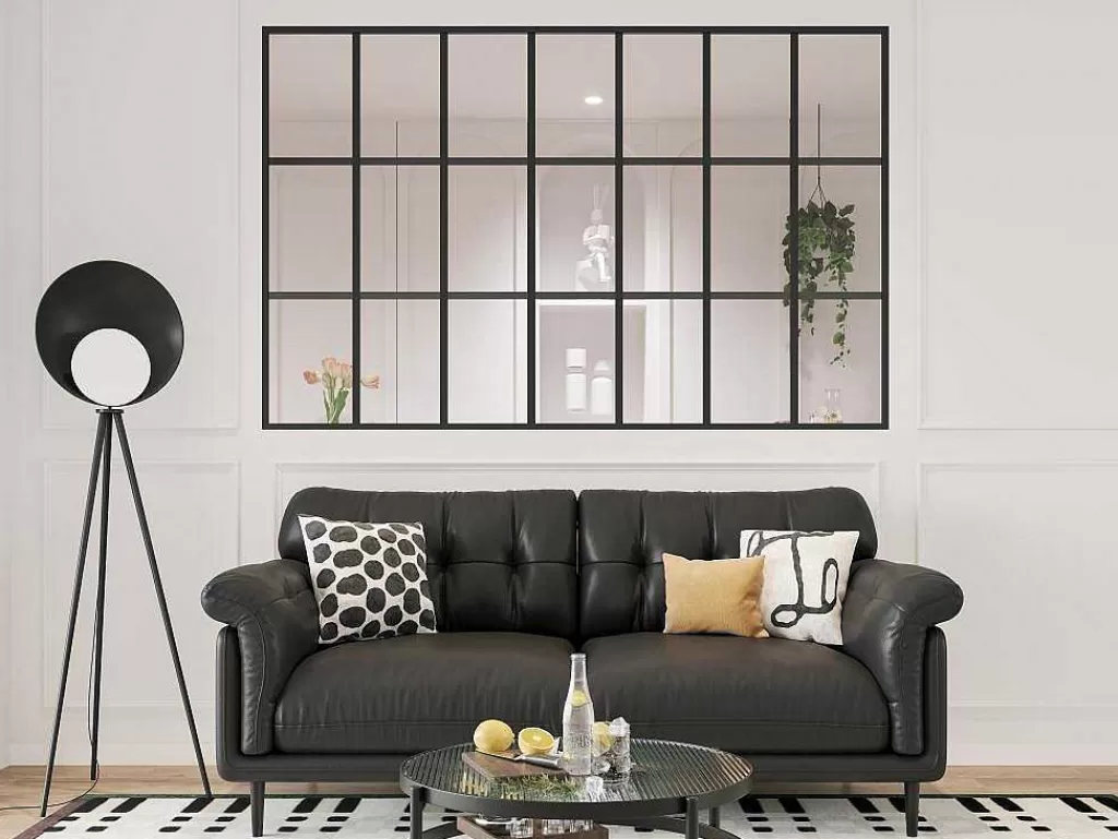 Divisória De Ambiente*Vente-unique Divisória Estilo Estufa Aluminio Termolacado 210X130 Cm, Preto - Oransa