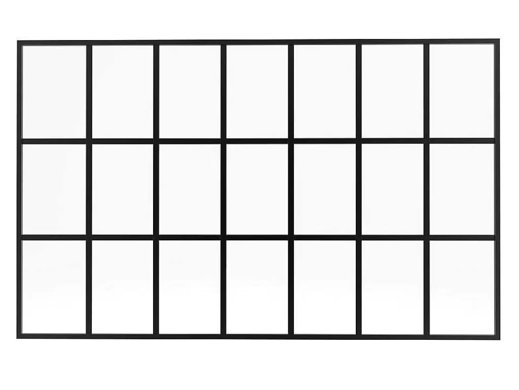 Divisória De Ambiente*Vente-unique Divisória Estilo Estufa Aluminio Termolacado 210X130 Cm, Preto - Oransa