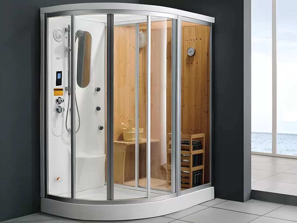 Cabine De Duche*Shower & Design Duche De Canto Spa-Termas-Sauna Haumea - L157 X P110 X A215 Cm Canto Direito
