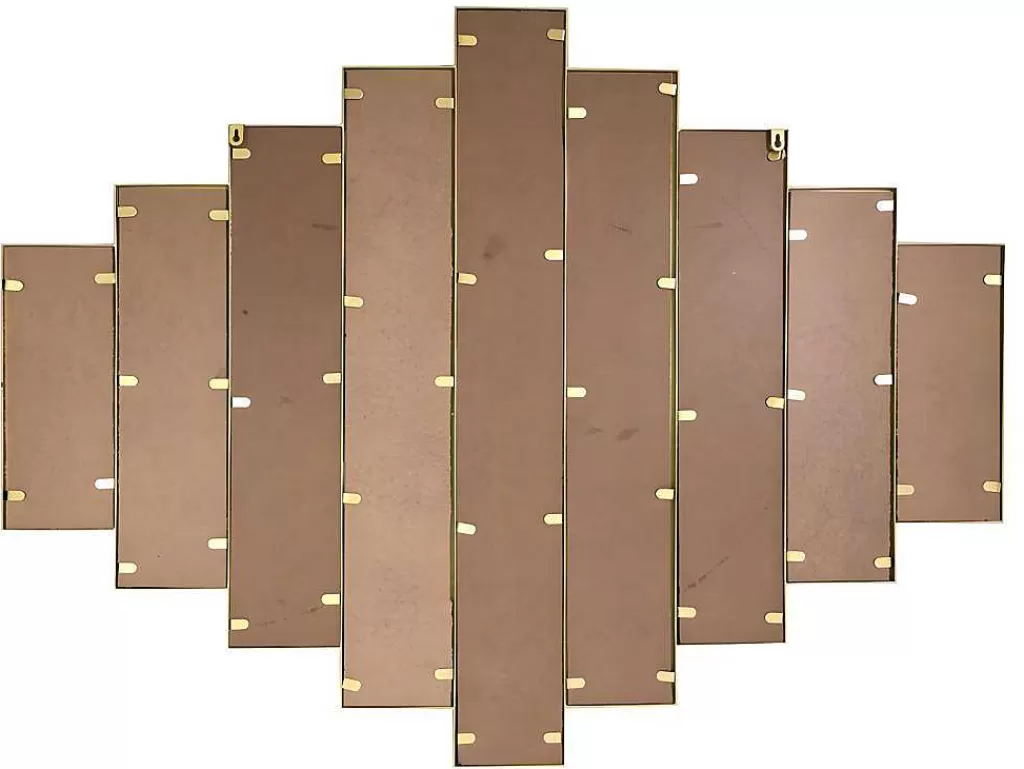 Espelhos*OZAIA Espelho Art Deco Simetrico Em Metal De C. 90 X A. 120 Cm Cor Dourado - Galice