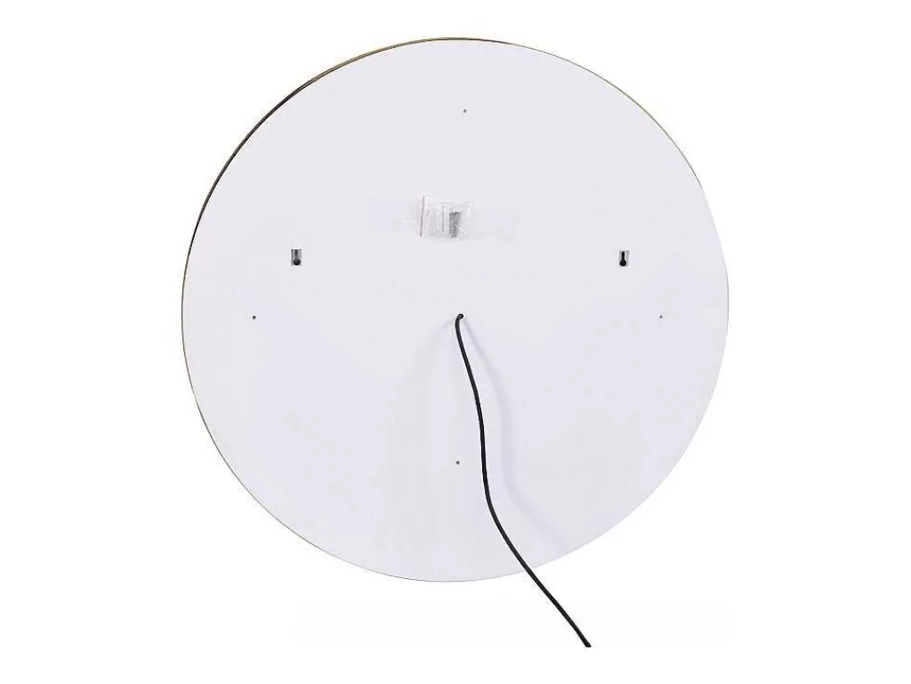 Acessórios De Casa De Banho*OZAIA Espelho De Casa De Banho Luminoso Redondo Dourado Com Leds D80 Cm - Numea