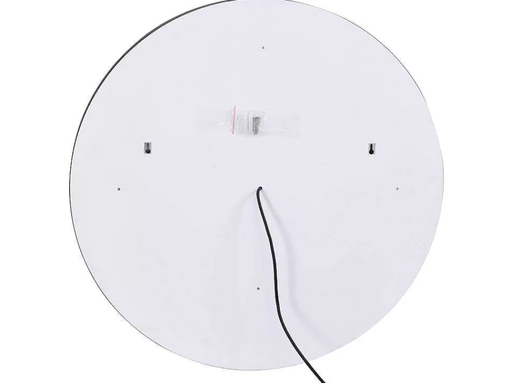Acessórios De Casa De Banho*OZAIA Espelho De Casa De Banho Luminoso Redondo Preto Com Leds D. 80 Cm - Numea