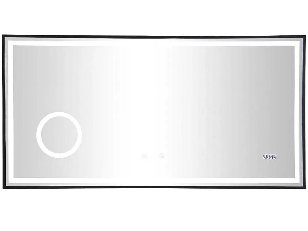 Acessórios De Casa De Banho*OZAIA Espelho De Casa De Banho Retangular Luminoso Com Relógio Digital 120X50 Cm - Aitana