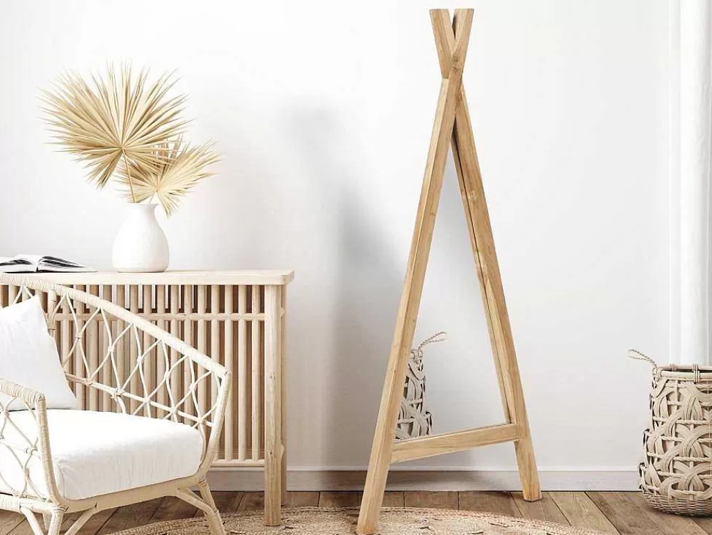 Espelhos*OZAIA Espelho De Criança Estilo Tenda Em Madeira De Mindi De L. 55 X A. 120 Cm Cor Natural - Batam