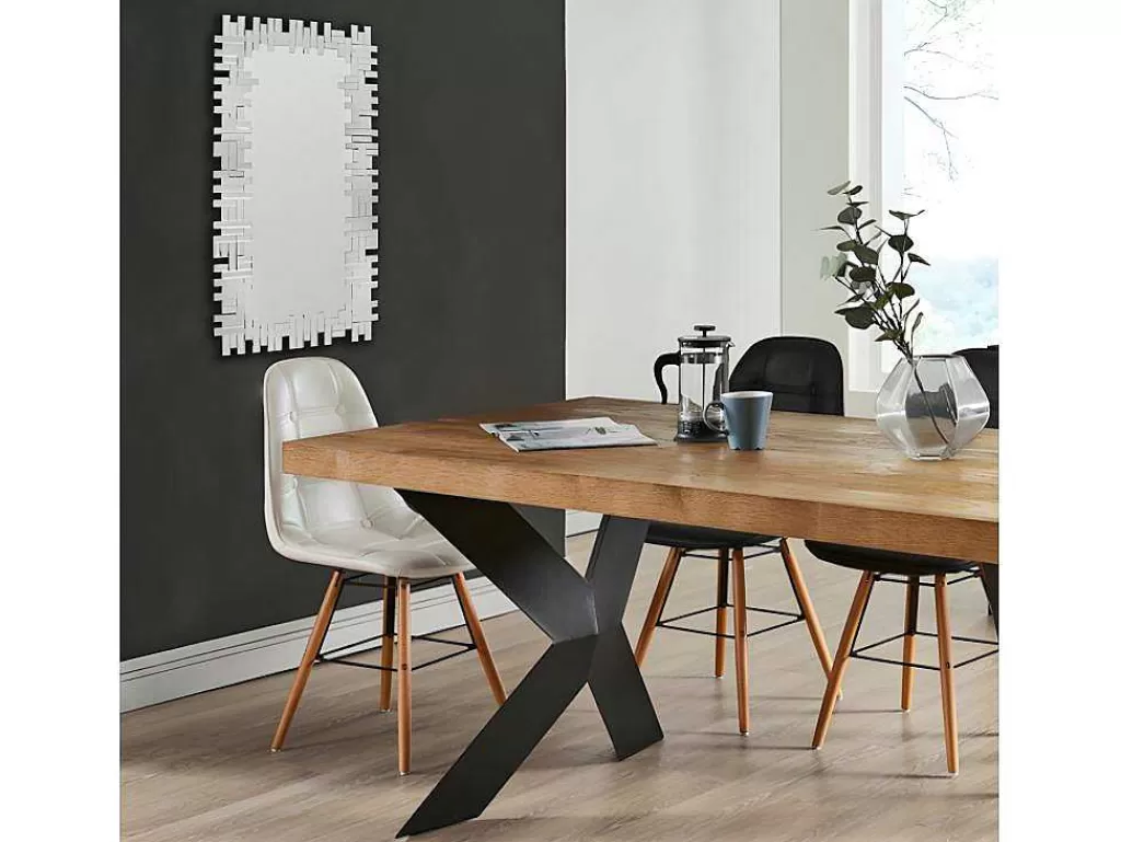Espelhos*OZAIA Espelho De Parede 120 X 2 X 57 Cm Em Inox E Mdf Prateado - Lola
