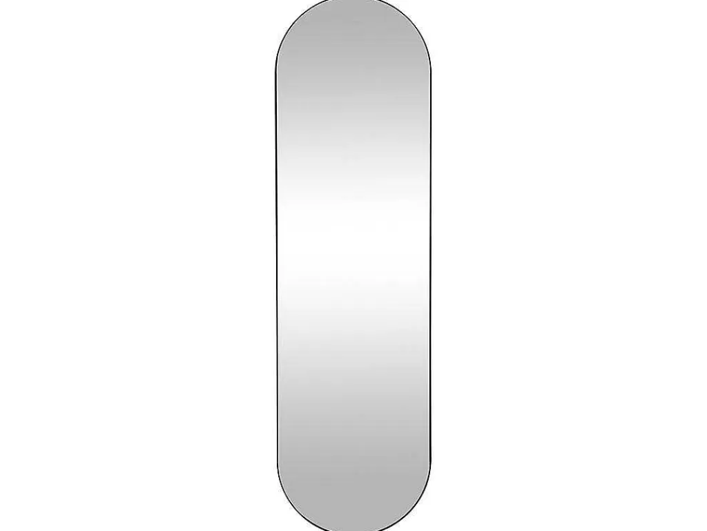Espelhos*OZAIA Espelho De Parede Oval Em Metal De C. 40 X A. 140 Cm Cor Preto - Onikal