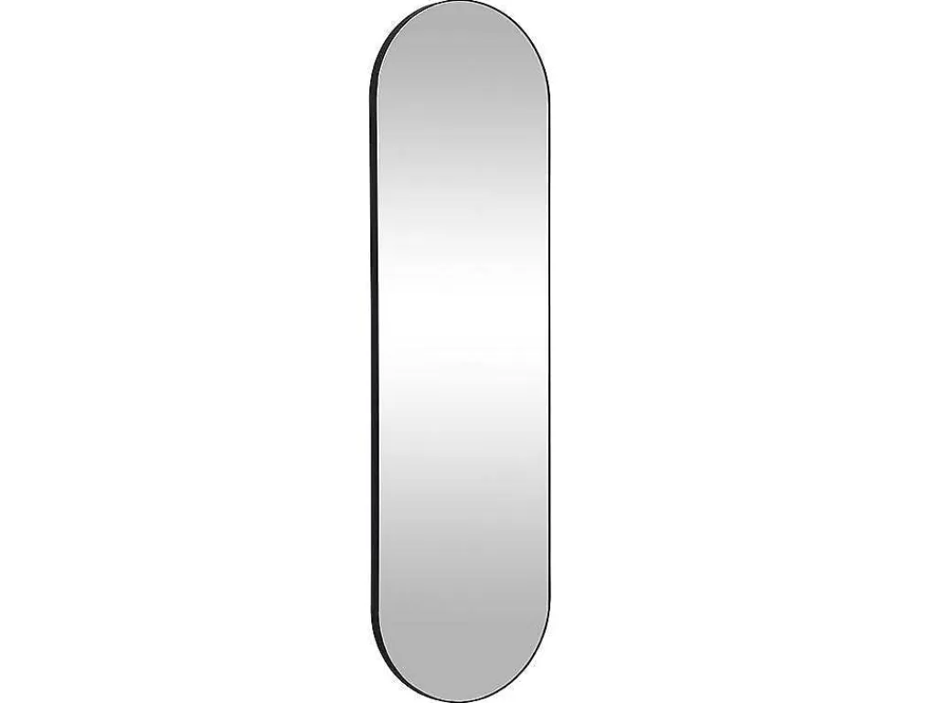 Espelhos*OZAIA Espelho De Parede Oval Em Metal De C. 40 X A. 140 Cm Cor Preto - Onikal