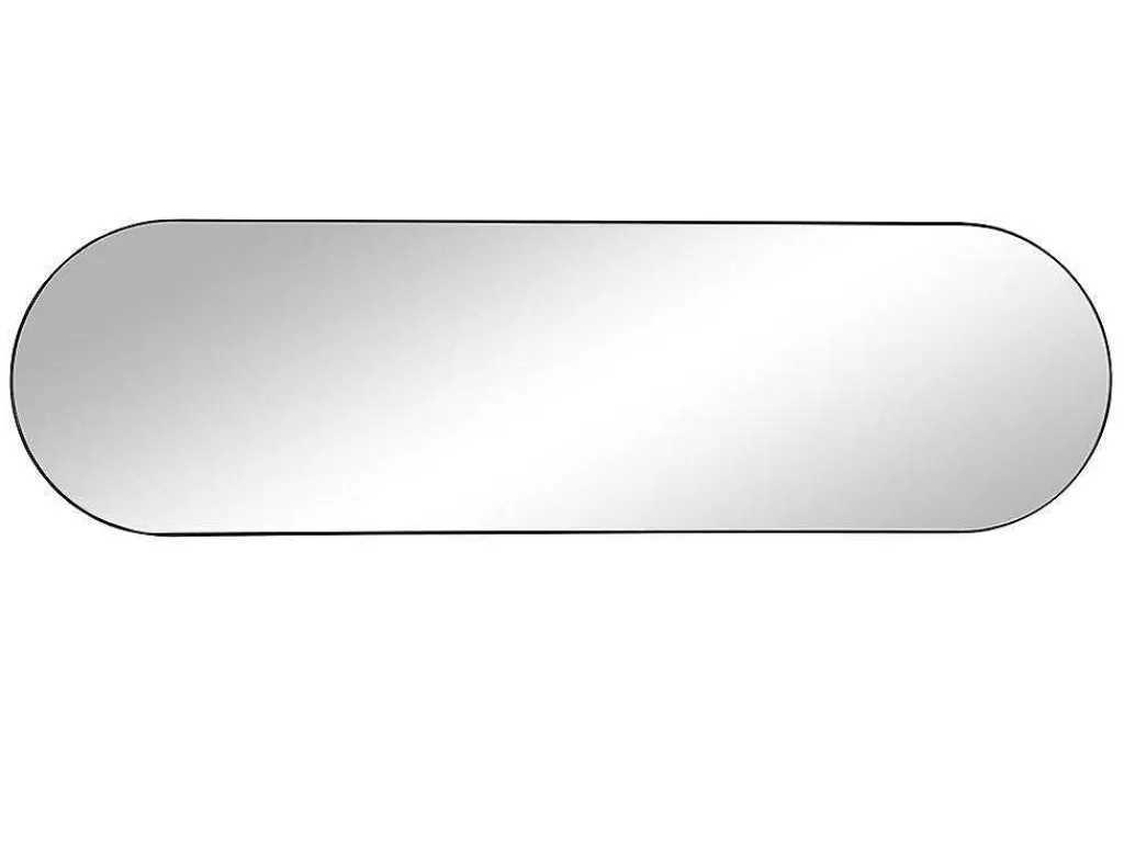 Espelhos*OZAIA Espelho De Parede Oval Em Metal De C. 40 X A. 140 Cm Cor Preto - Onikal