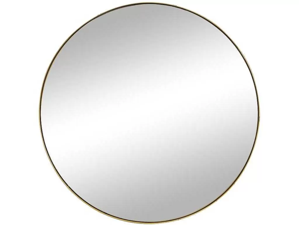 Espelhos*OZAIA Espelho De Parede Redondo Em Metal De D.80 Cm Cor Dourado - Jaffrel