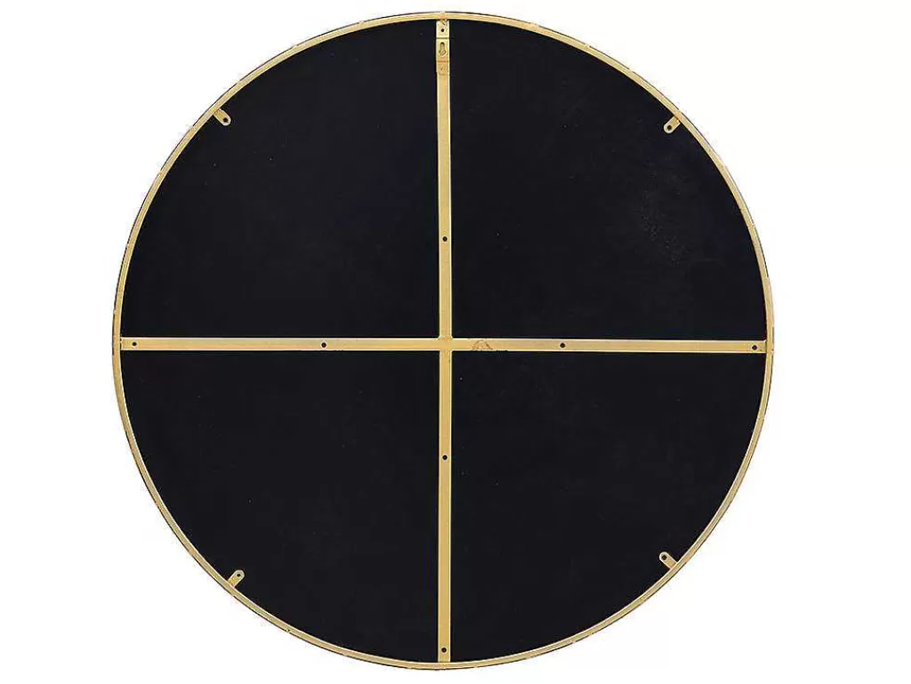 Espelhos*OZAIA Espelho De Parede Redondo Em Metal De D.80 Cm Cor Dourado - Jaffrel