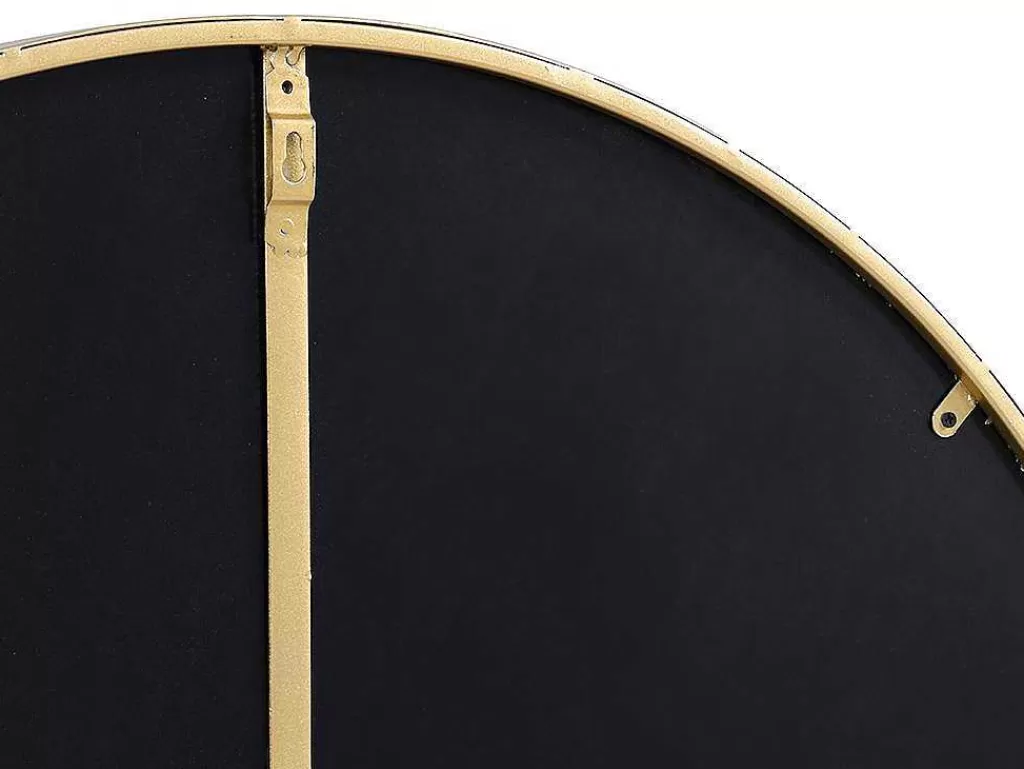 Espelhos*OZAIA Espelho De Parede Redondo Em Metal De D.80 Cm Cor Dourado - Jaffrel