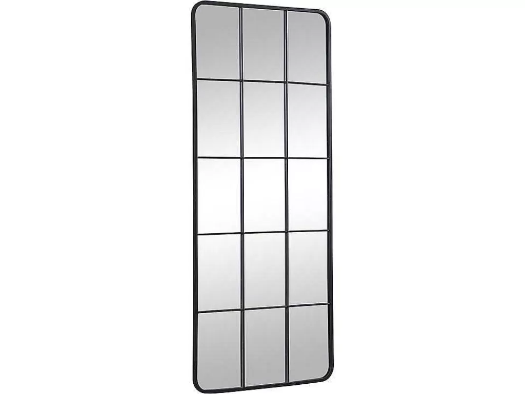 Espelhos*OZAIA Espelho Estilo Janela Industrial Em Metal De C. 60 X A. 140 Cm Cor Preto - Sciara
