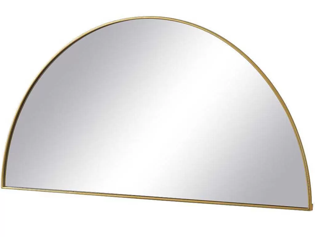 Promoções Decoração*OZAIA Espelho Semicirculo Design Em Metal C50 X A100 Cm Dourado - Gavra