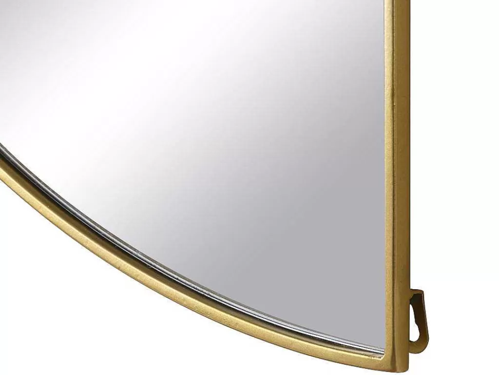 Promoções Decoração*OZAIA Espelho Semicirculo Design Em Metal C50 X A100 Cm Dourado - Gavra