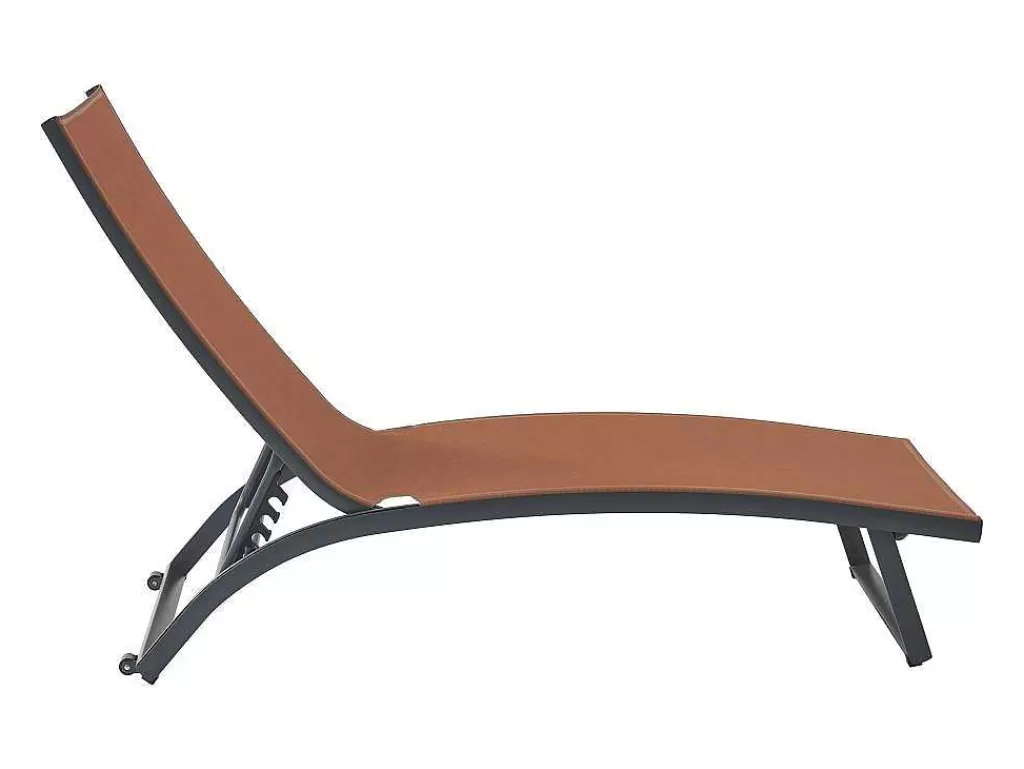 Espreguiçadeira*MYLIA Espreguiçadeira Com Varias Posicoes Aluminio E Têxtileno Terracota - Saranda De