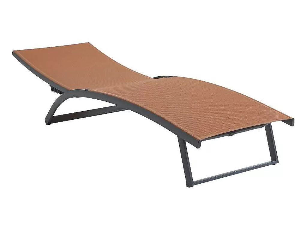 Espreguiçadeira*MYLIA Espreguiçadeira Com Varias Posicoes Aluminio E Têxtileno Terracota - Saranda De