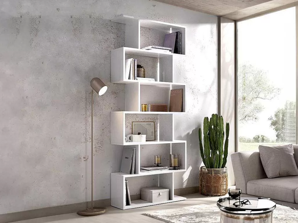Biblioteca, Vitrina, Estante*Vente-unique Estante Alta Tomini - 6 Divisoes - Cor: Branca