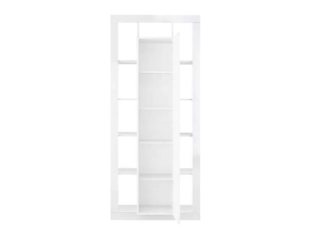 Biblioteca, Vitrina, Estante*Vente-unique Estante Com 1 Porta E 11 Nichos Lacada A Branco - Balka
