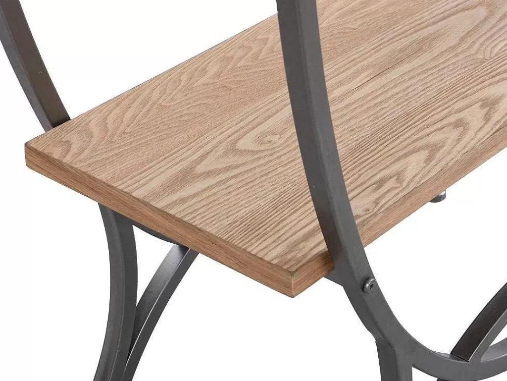 Biblioteca, Vitrina, Estante*Vente-unique Estante Com 3 Prateleiras Em Mdf E Metal Natural E Preto - Lolana