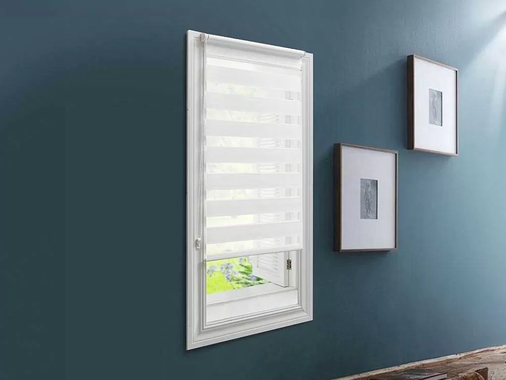 Persianas De Interior*Vente-unique Estor Enrolavel Dia/Noite Em Poliester - 90 X 180 Cm - Branco - Barili