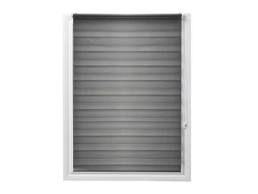 Persianas De Interior*Vente-unique Estore De Rolo Dia/Noite Em Poliester - 120 X 180 Cm - Cinza - Barili