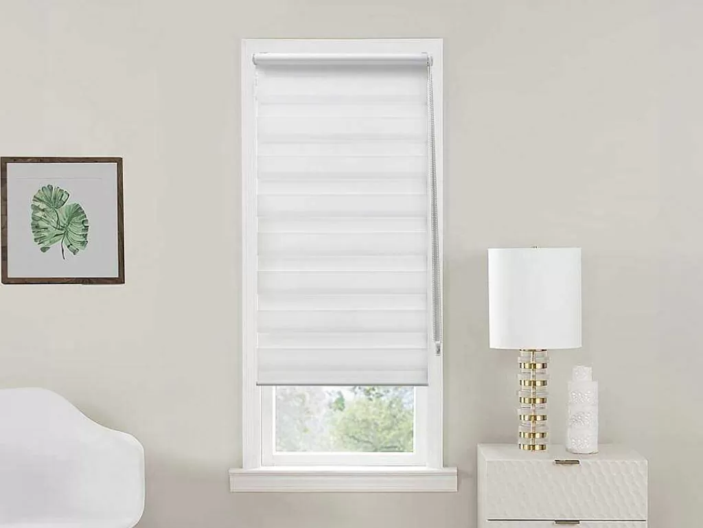 Persianas De Interior*Vente-unique Estore Enrolador Dia/Noite Em Poliester - 60 X 180 Cm - Branco - Barili