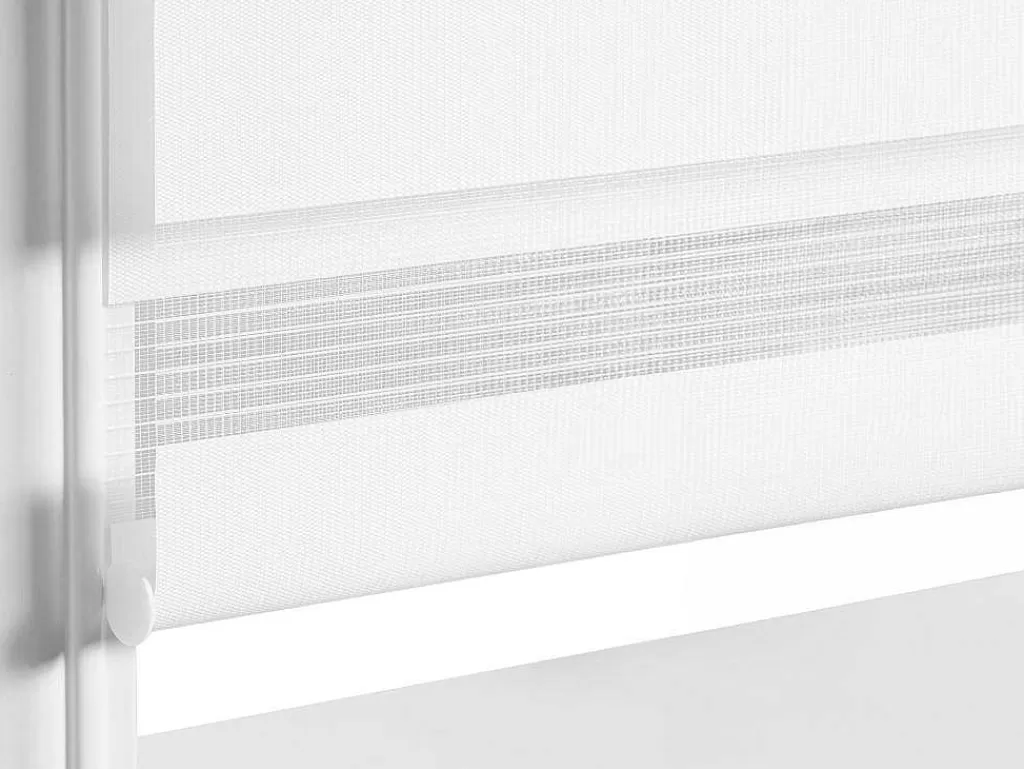 Persianas De Interior*Vente-unique Estore Enrolador Dia/Noite Em Poliester - 60 X 180 Cm - Branco - Barili