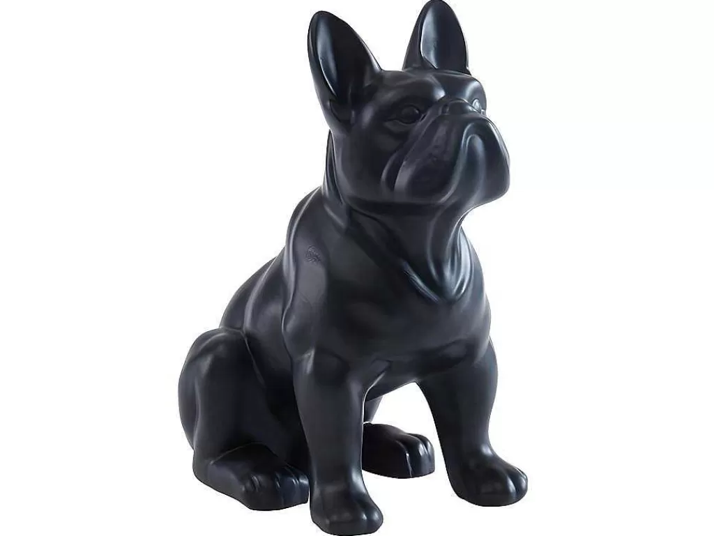Estátua*OZAIA Estátua De Buldogue Em Resina De C. 27 X L. 16 X A. 32 Cm Cor Preto Mate - Doggo