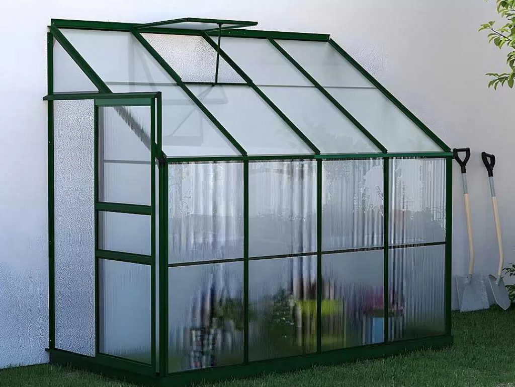 Estufas De Jardim*EXPERTLAND Estufa De Jardim Com Apoio De Parede Em Policarbonato De 2.9 M Zenais Com Base
