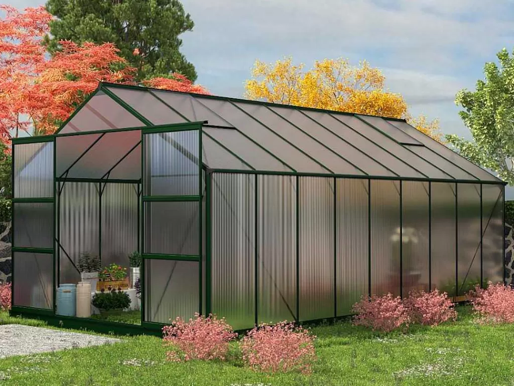 Estufas De Jardim*EXPERTLAND Estufa De Jardim Em Policarbonato De 16,8 M Com Base - Ixora
