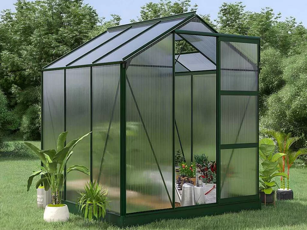 Estufas De Jardim*EXPERTLAND Estufa De Jardim Em Policarbonato De 3,4 M Giardina Com Base
