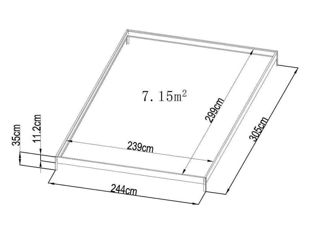Estufas De Jardim*EXPERTLAND Estufa De Jardim Em Policarbonato De 7.5 M Greenea Ii Com Base - Antracite