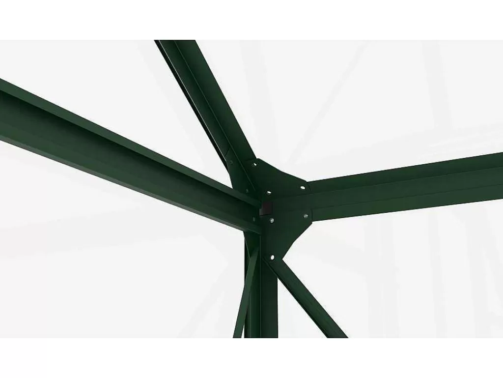 Estufas De Jardim*EXPERTLAND Estufa De Jardim Em Vidro Temperado 4 Mm Verde Kit De Ancoragem 9 M - Oteria